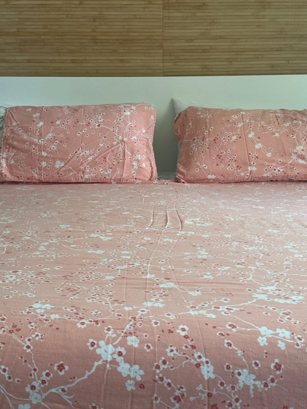 IKEA Coral Peach Floral Duvet Cover